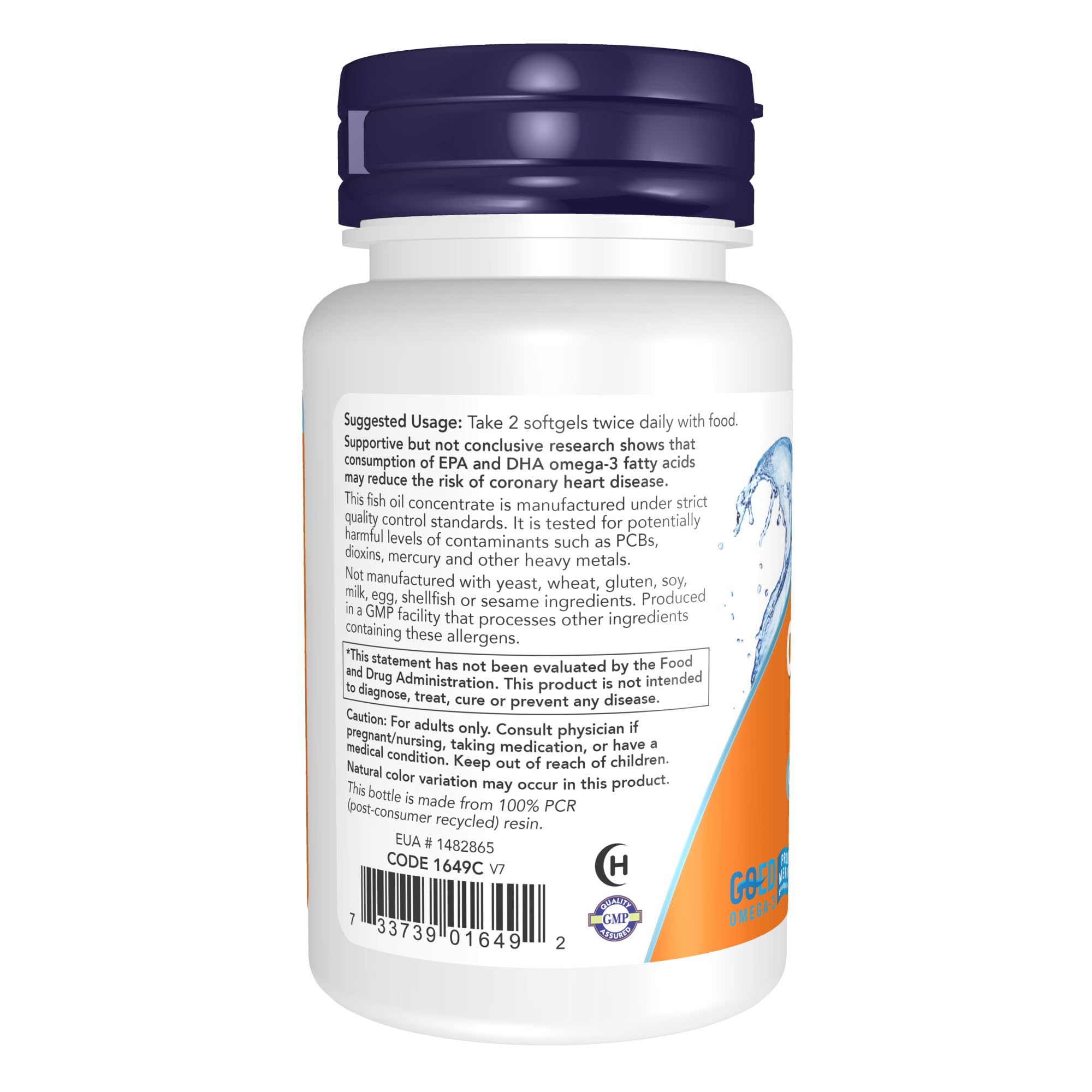 Foto 4 pulgar | Suplemento Now Foods Omega-3 180 Epa/ 120 Dha 30 Cápsulas Blandas - Venta Internacional.