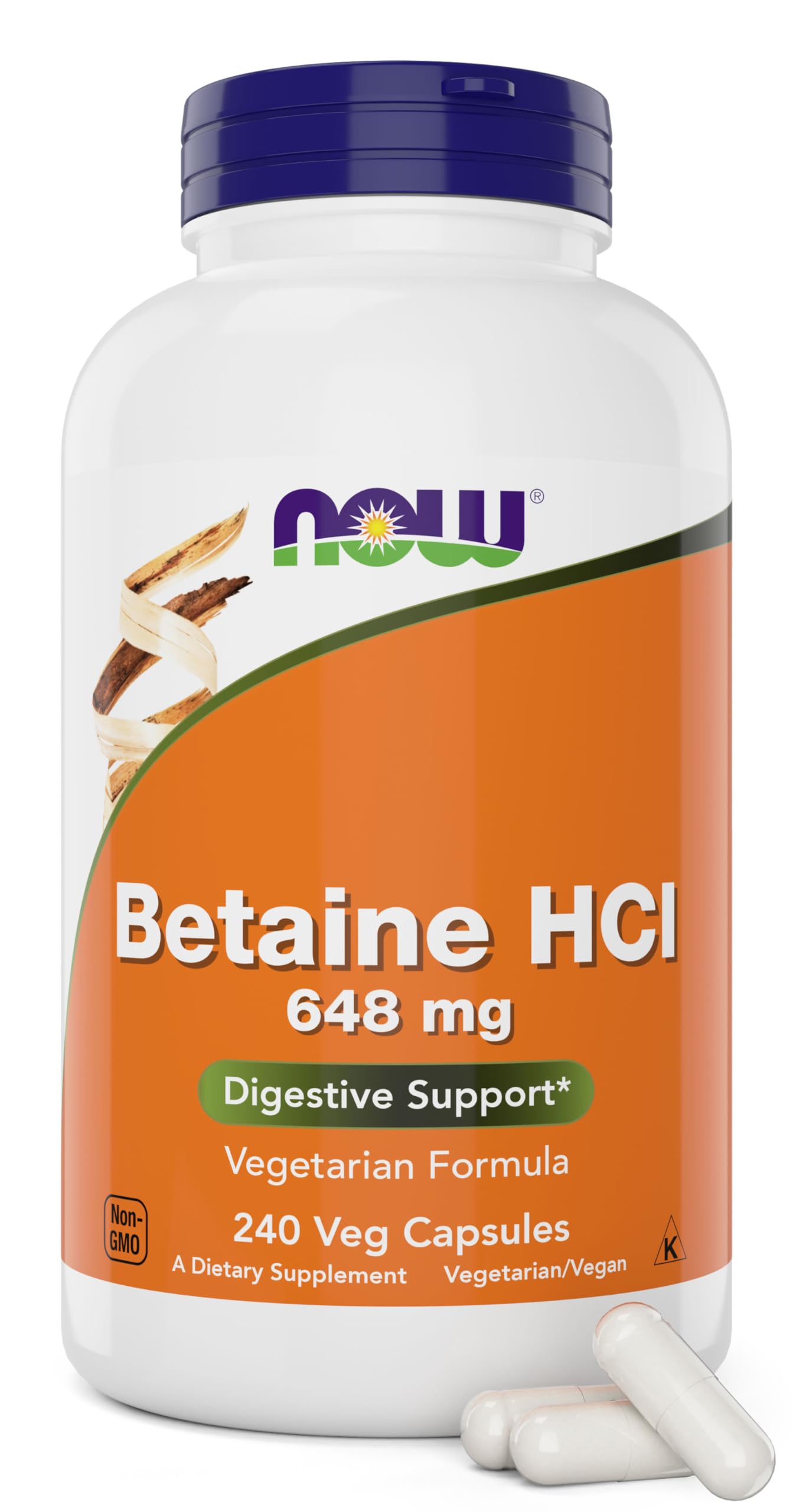 Foto 1 | Suplemento Now Foods Betaína Hcl 648 Mg 240 Cápsulas Vegetarianas - Venta Internacional.
