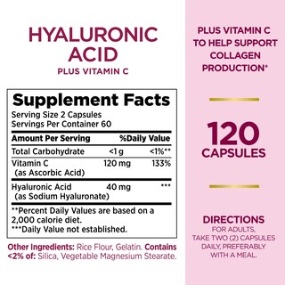 Foto 2 | Suplemento Ácido Hialurónico de Nature's Bounty Optimal Solutions 120 Cápsulas - Venta Internacional