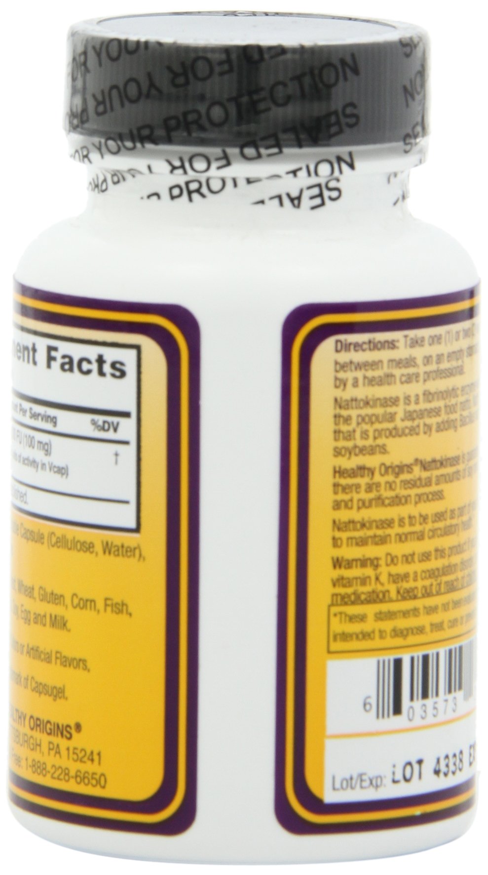 Foto 5 pulgar | Suplemento De Nattokinasa De 2000 Fu De Healthy Origins 100 Mg 60 Unidades - Venta Internacional