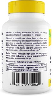 Foto 3 | Suplemento De Selenio Healthy Origins Seleno Excell 200 Mcg - Venta Internacional