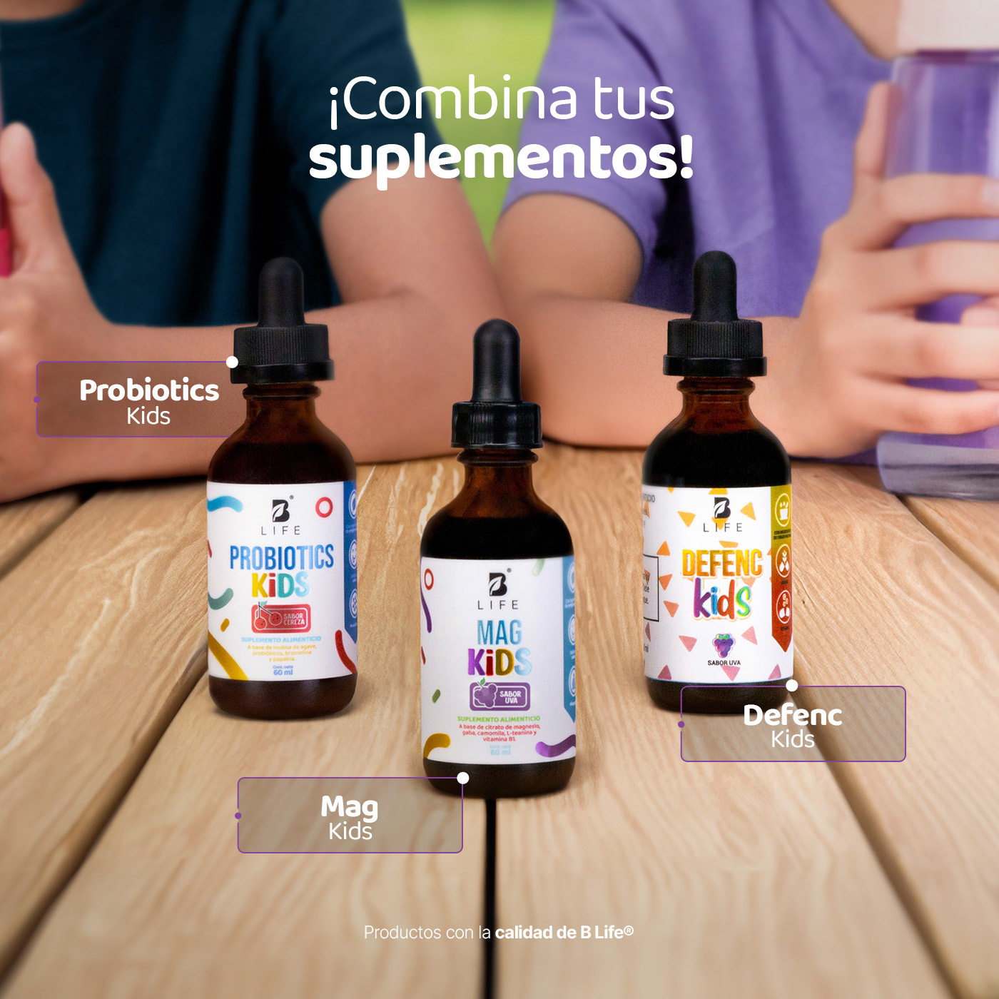 Foto 5 | Citrato De Magnesio De 60 Ml. Adicionado Con Teanina, Vitamina B1 Y Gaba Para Niños. Sabor Uva. Kids Mag. B