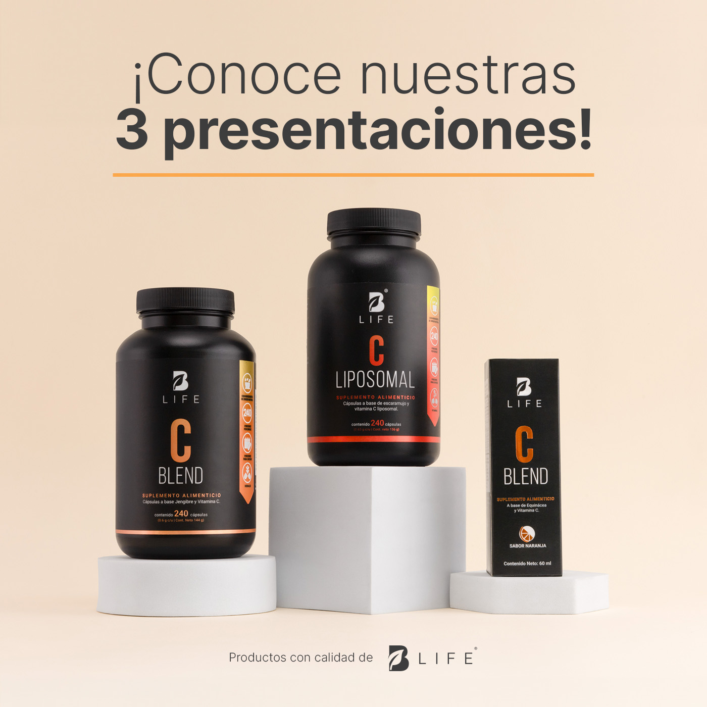 Foto 7 | Vitamina C Y Escaramujo | 240 Cápsulas | Ingredientes Naturales | C Liposomal | B Life.