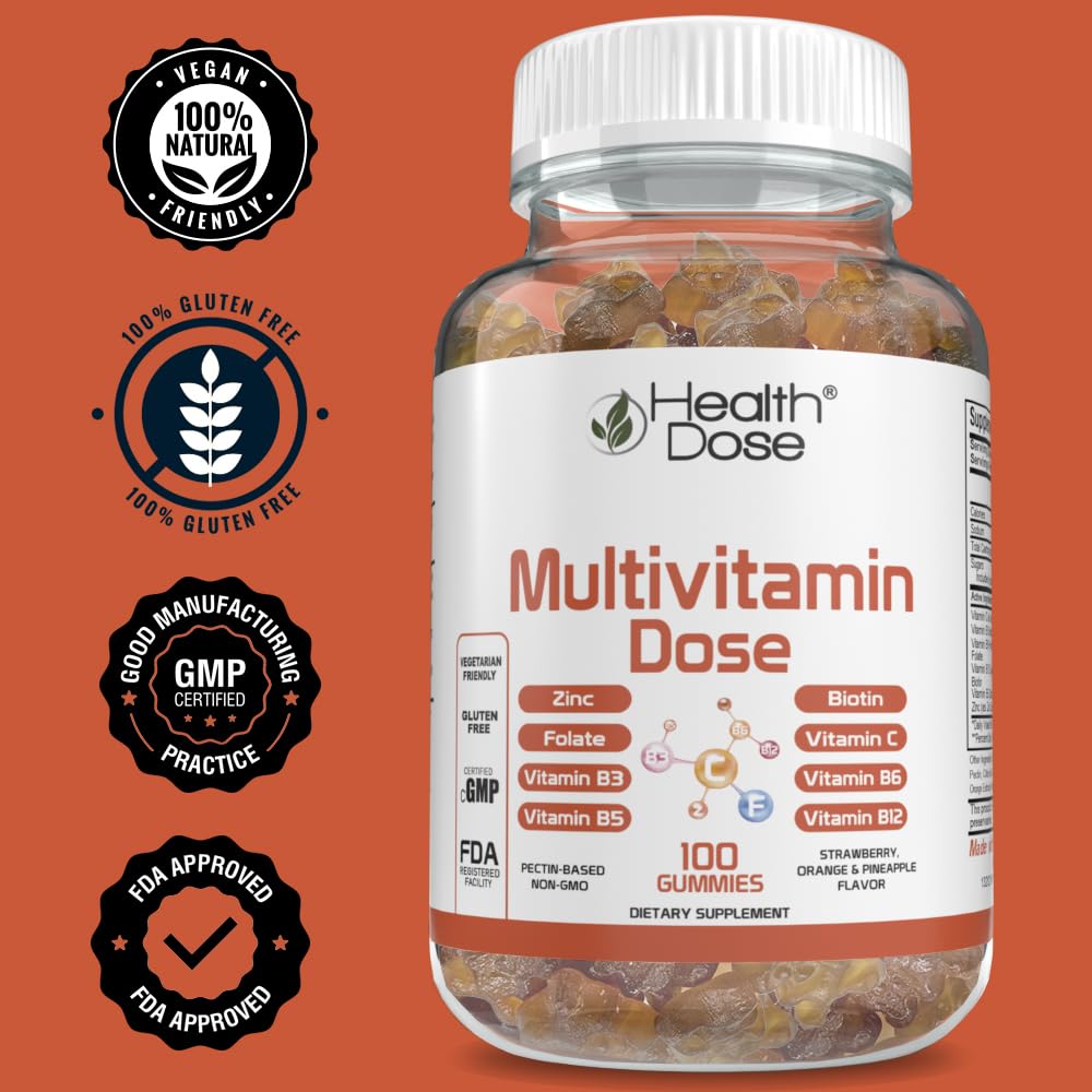 Foto 8 pulgar | Gomitas Multivitamínicas Health Dose Para Adultos 100 Unidades - Venta Internacional.