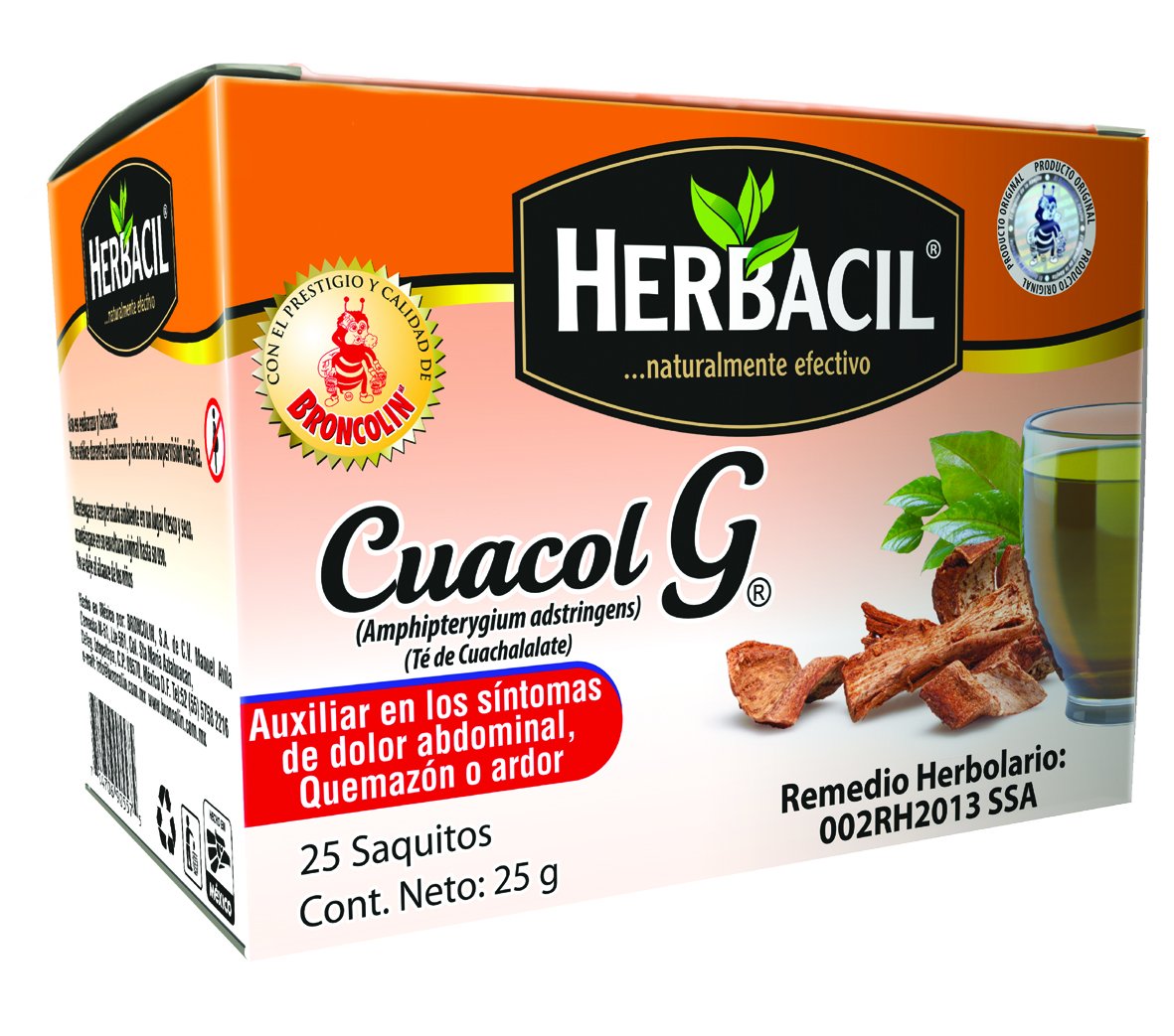 Foto 2 pulgar | Té De Cuachalalato De Broncolina A Base De Hierbas Para El Dolor Gástrico, 50 G - Venta Internacional.