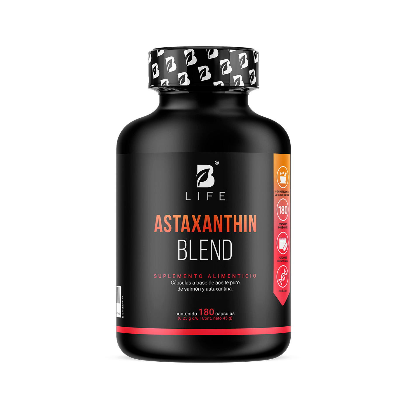 Foto 2 pulgar | Astaxantina Con Aceite Puro De Salmón Omega 3 | 180 Cápsulas | Astaxanthin Blend | B Life.