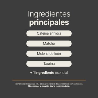 Foto 4 | Cafeína Anhidra | Adicionada Con Melena De León, Taurina, Matcha Y Vitamina B1 | 240 Cápsulas | Caffeine Blend | B Li