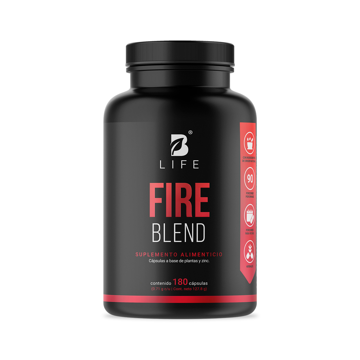 Foto 1 | Mezcla De Maca, Damiana Y Fenogreco | 180 Cápsulas | Ingredientes Naturales | Fire Blend | B Life.