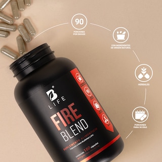 Foto 6 | Mezcla De Maca, Damiana Y Fenogreco | 180 Cápsulas | Ingredientes Naturales | Fire Blend | B Life.