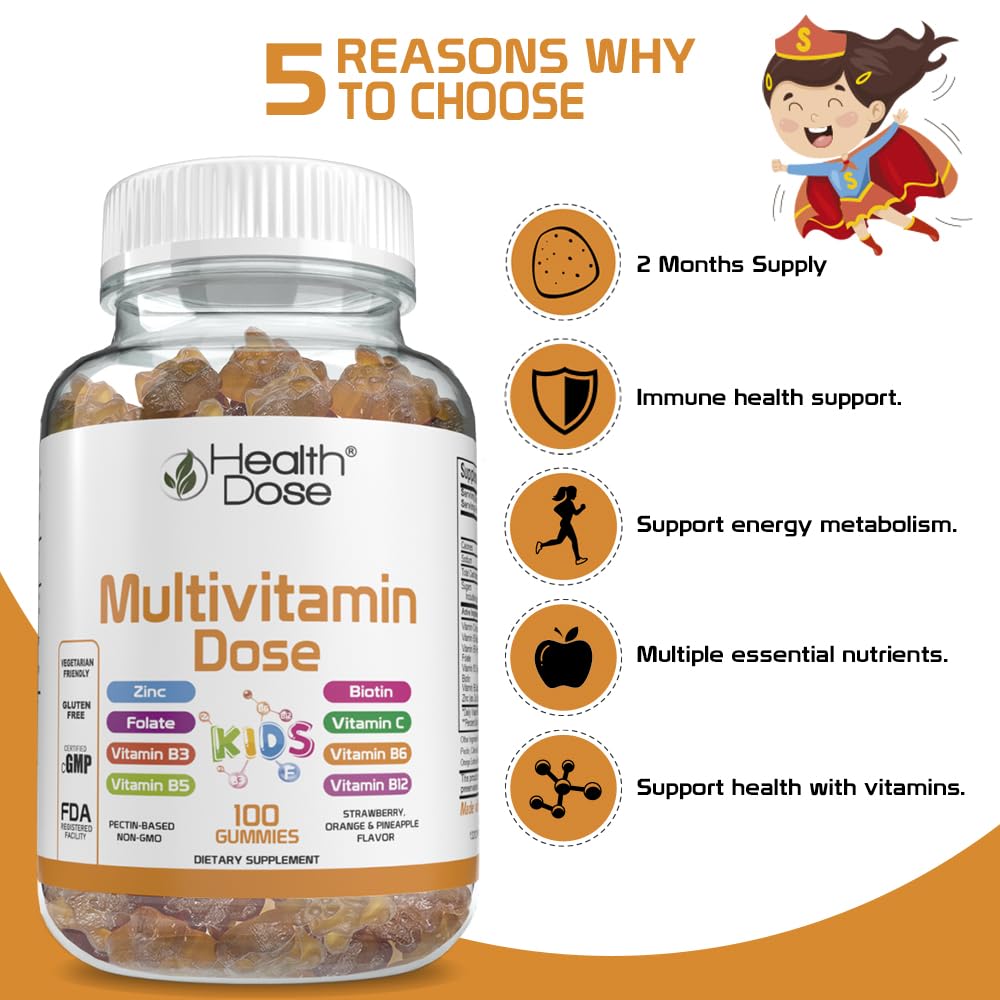 Foto 4 | Gomitas Multivitamínicas Health Dose Children 100 Unidades - Venta Internacional.