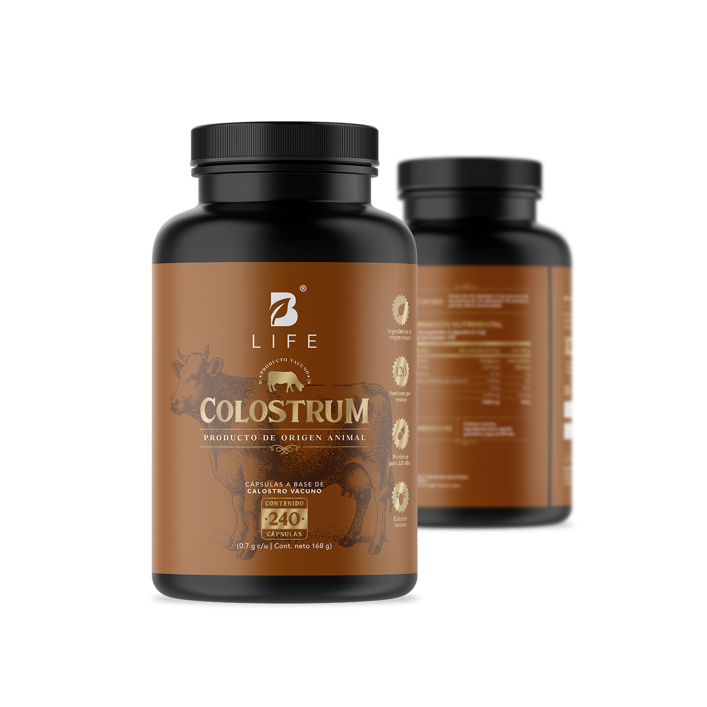 Foto 1 | Calostro Vacuno Puro | 1400mg Por Porción | 240 Cápsulas | Colustrum | B Life.