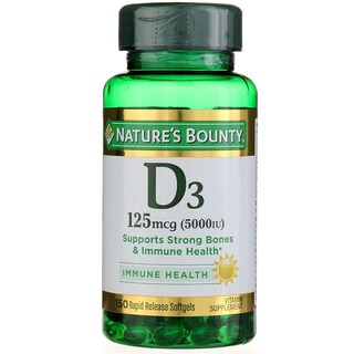 Foto 1 | Suplemento Nature's Bounty D3 de 5000 Ui 150 cápsulas - Venta Internacional