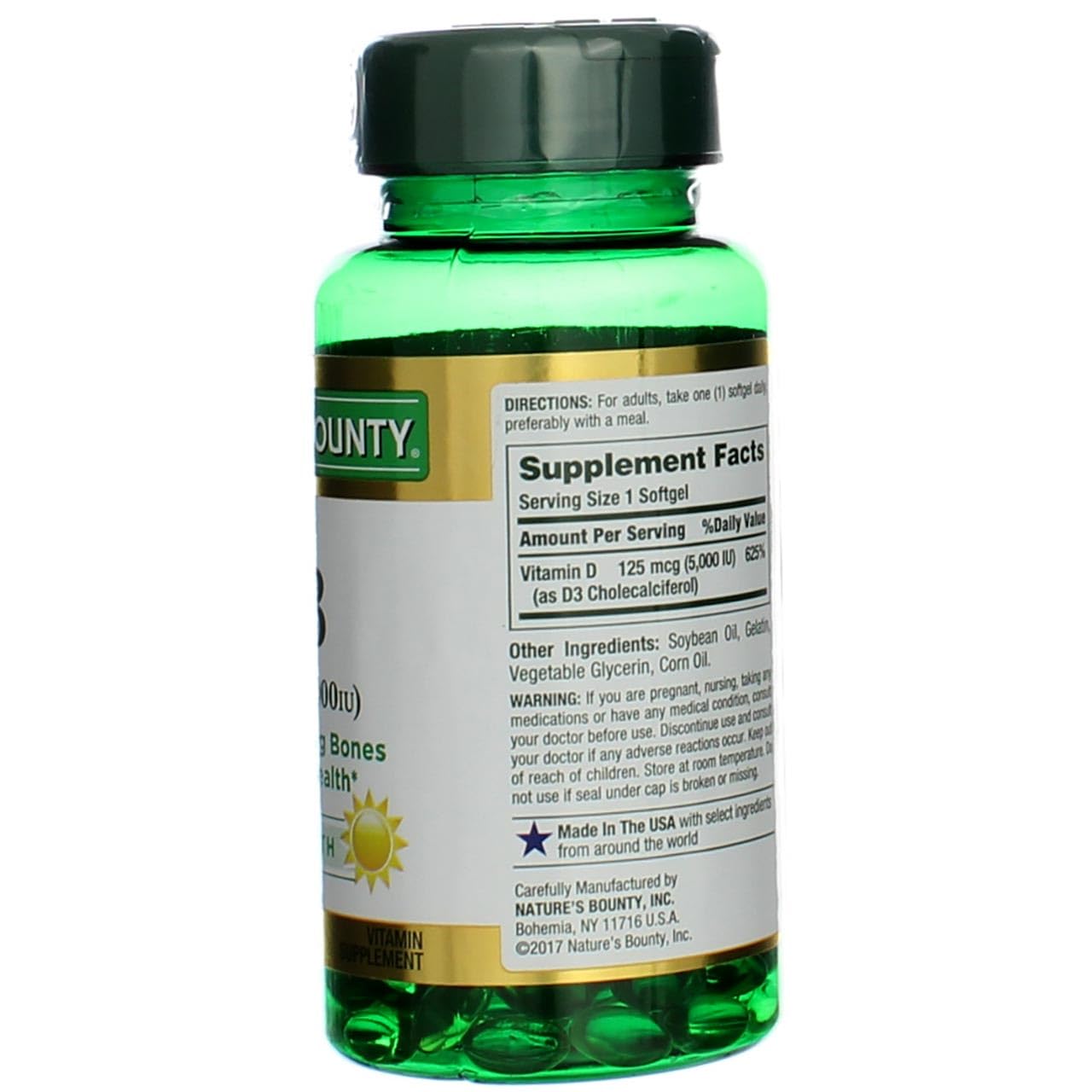 Foto 4 pulgar | Suplemento Nature's Bounty D3 de 5000 Ui 150 cápsulas - Venta Internacional