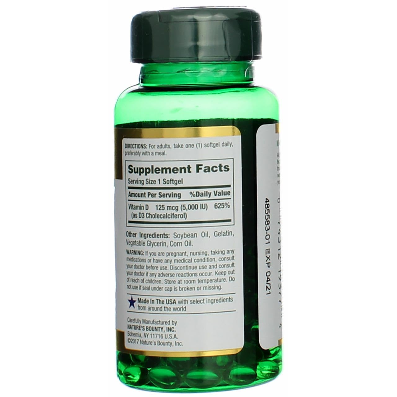 Foto 5 pulgar | Suplemento Nature's Bounty D3 de 5000 Ui 150 cápsulas - Venta Internacional