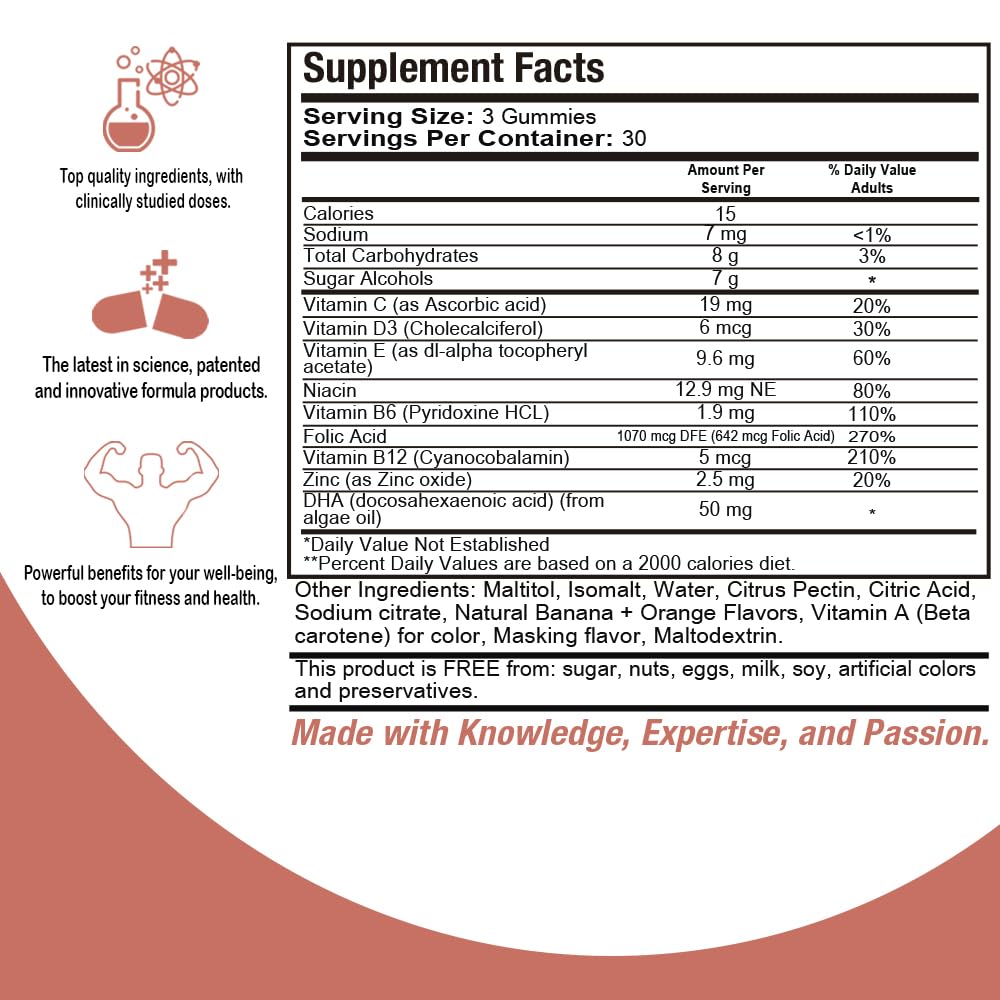 Foto 4 pulgar | Suplemento Complejo Prenatal/posnatal Health Dose 90 Gomitas - Venta Internacional.