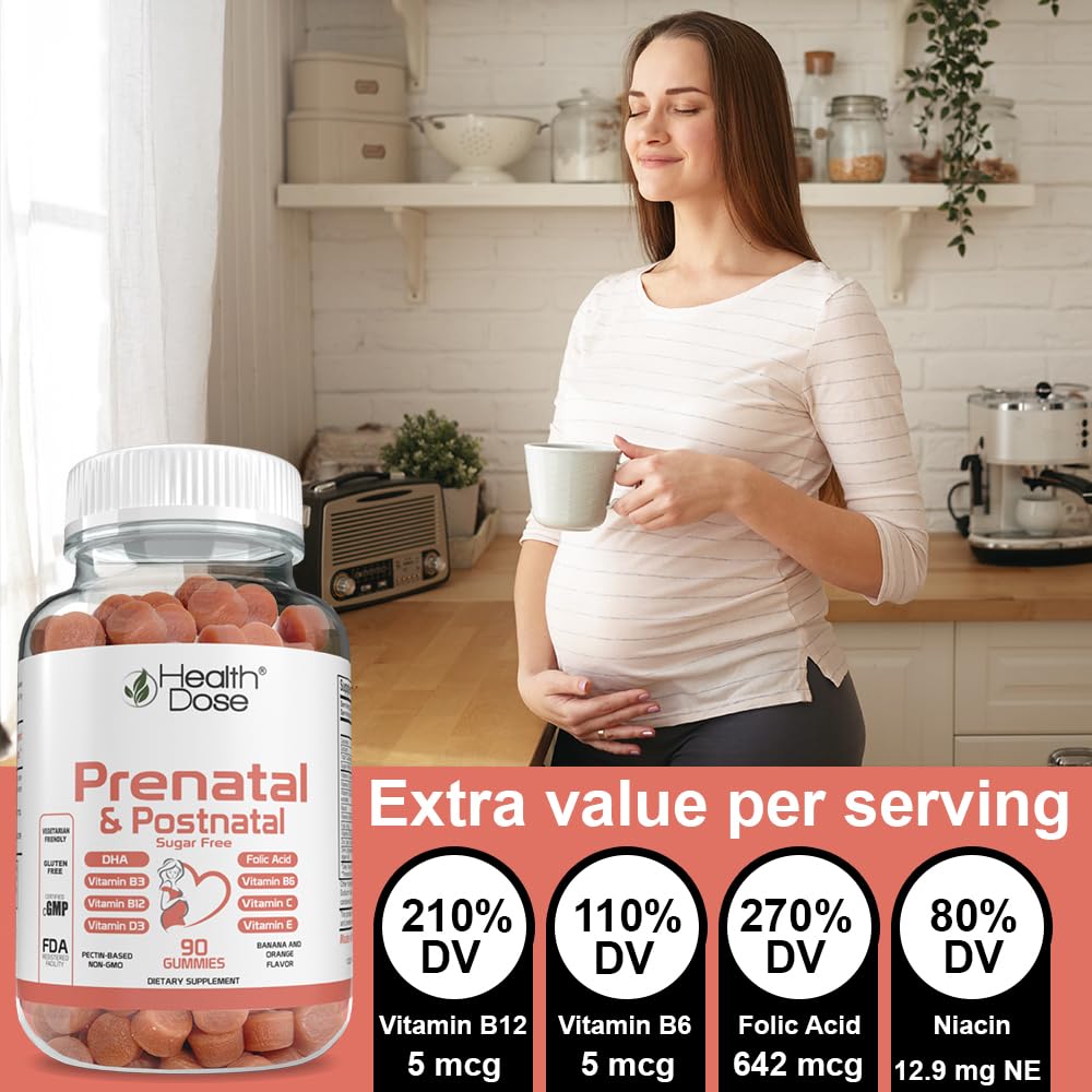 Foto 7 | Suplemento Complejo Prenatal/posnatal Health Dose 90 Gomitas - Venta Internacional.