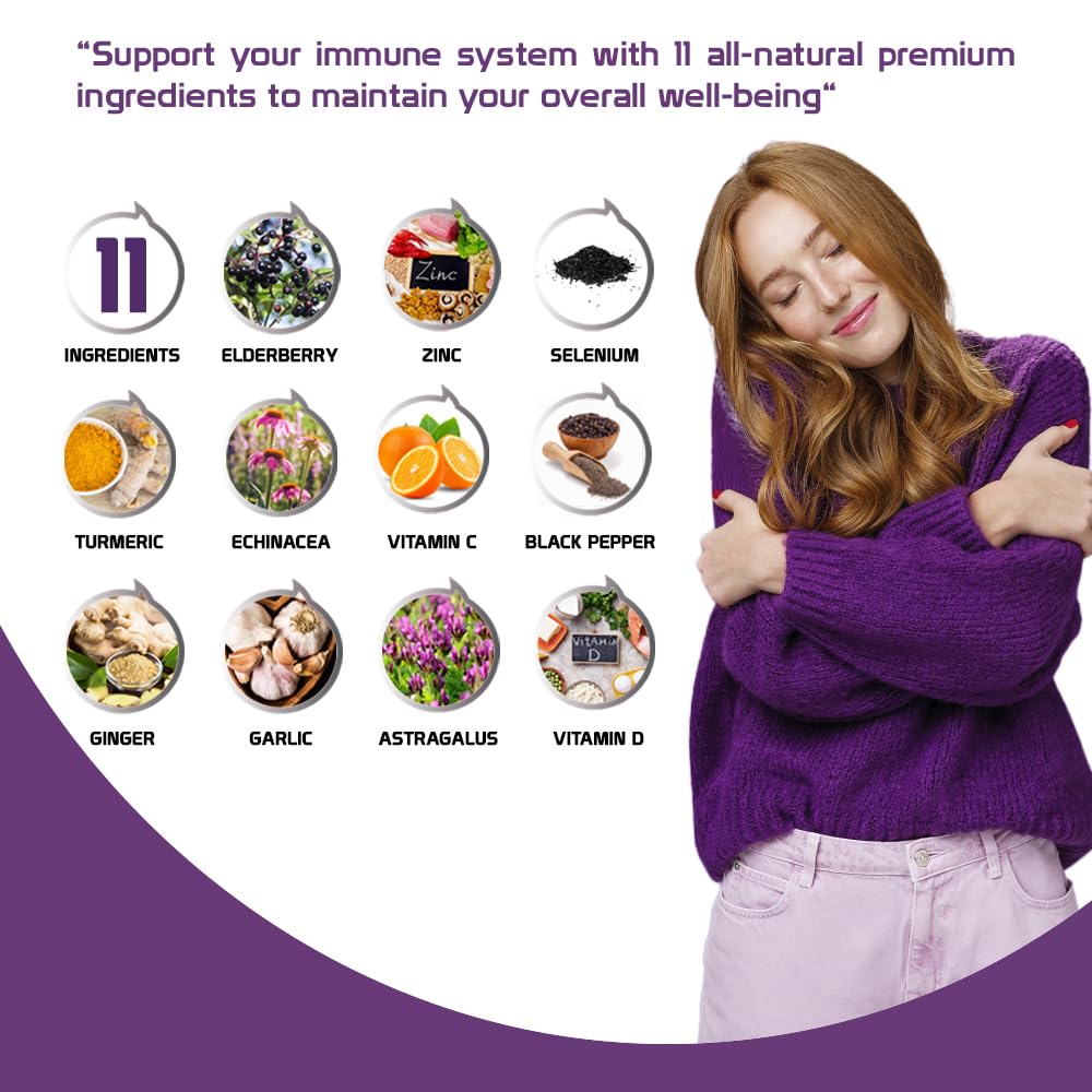 Foto 5 | Suplemento Health Dose Elderberry Plus Con Vitamina C 120 Cápsulas - Venta Internacional.