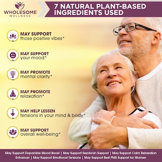 Foto 3 | Suplemento Wholesome Wellness Happy Formula 60 Cápsulas - Venta Internacional.
