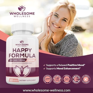 Foto 6 | Suplemento Wholesome Wellness Happy Formula 60 Cápsulas - Venta Internacional.