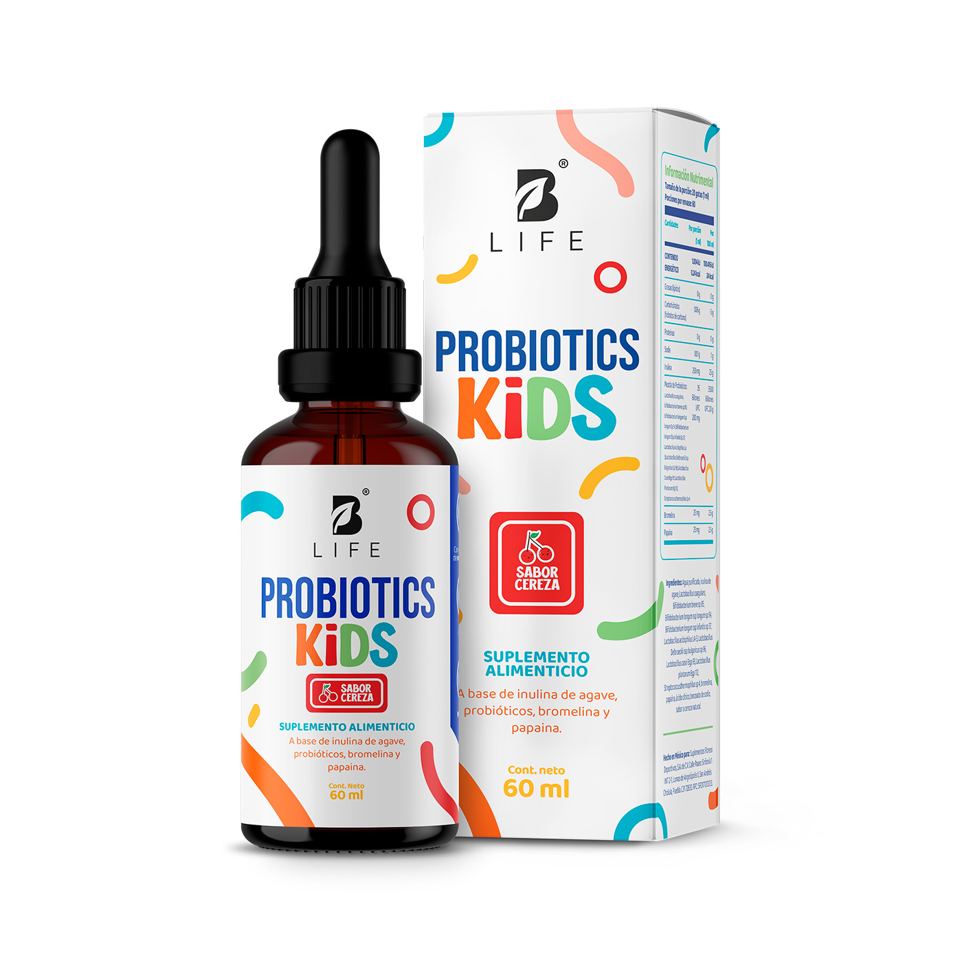Foto 1 | Probióticos 35 Billones Adicionado Con Inulina Y Bromelina. Sabor Cereza. Kids Probiotics. B Life