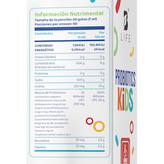 Foto 2 | Probióticos 35 Billones Adicionado Con Inulina Y Bromelina. Sabor Cereza. Kids Probiotics. B Life