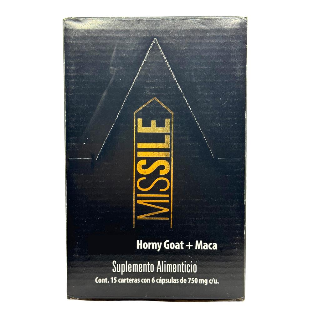 Missile Horny Goat Maca Caja Con 15 Carteras Natural Health