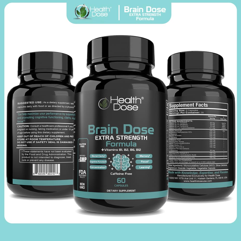 Foto 3 pulgar | Supplement Health Dose Brain Dose Premium Nootropics 60 Cápsulas - Venta Internacional.