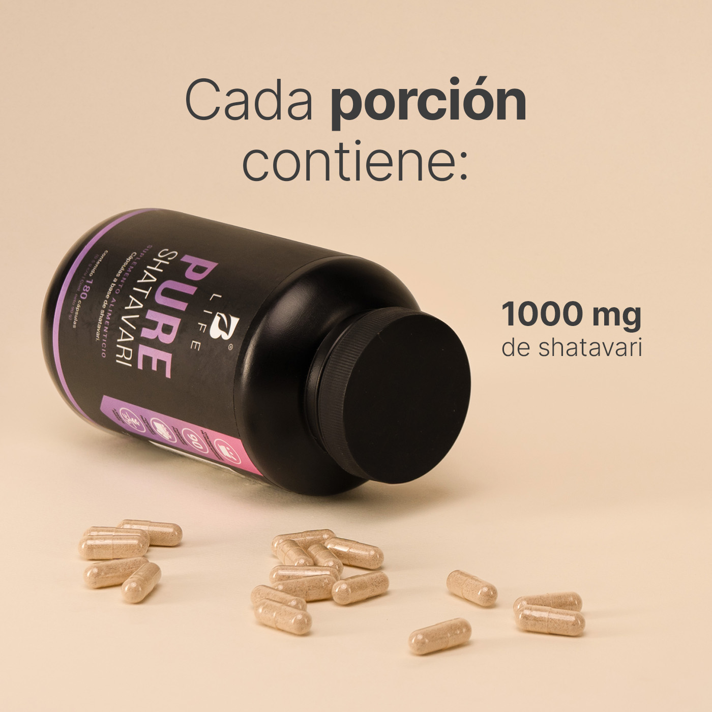 Foto 7 pulgar | Shatavari Puro - 1000 Mg Por Porción | 180 Cápsulas. Ingredientes Naturales. Pure Shatavari. B Life