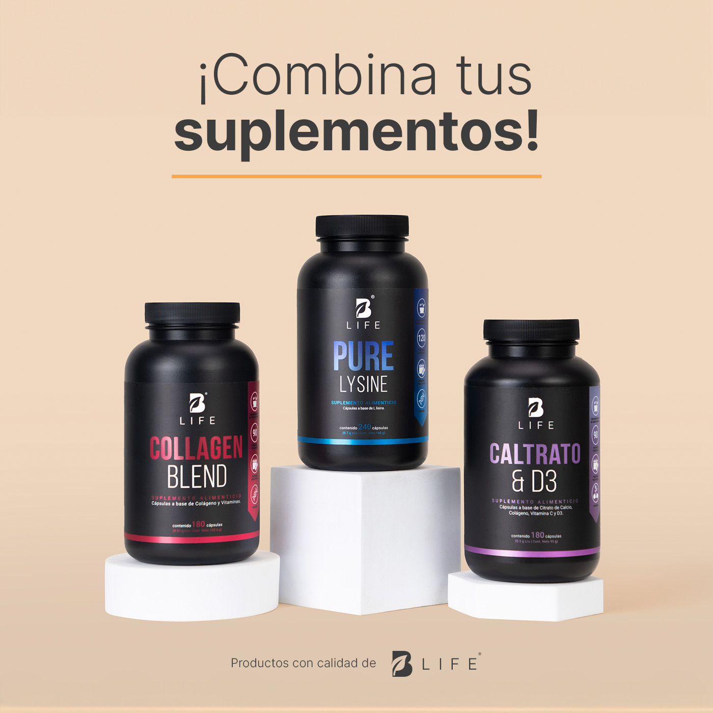 Foto 5 pulgar | Lisina Pura | 240 Cápsulas 1400 Mg Por Porción. Pure Lysine B Life.