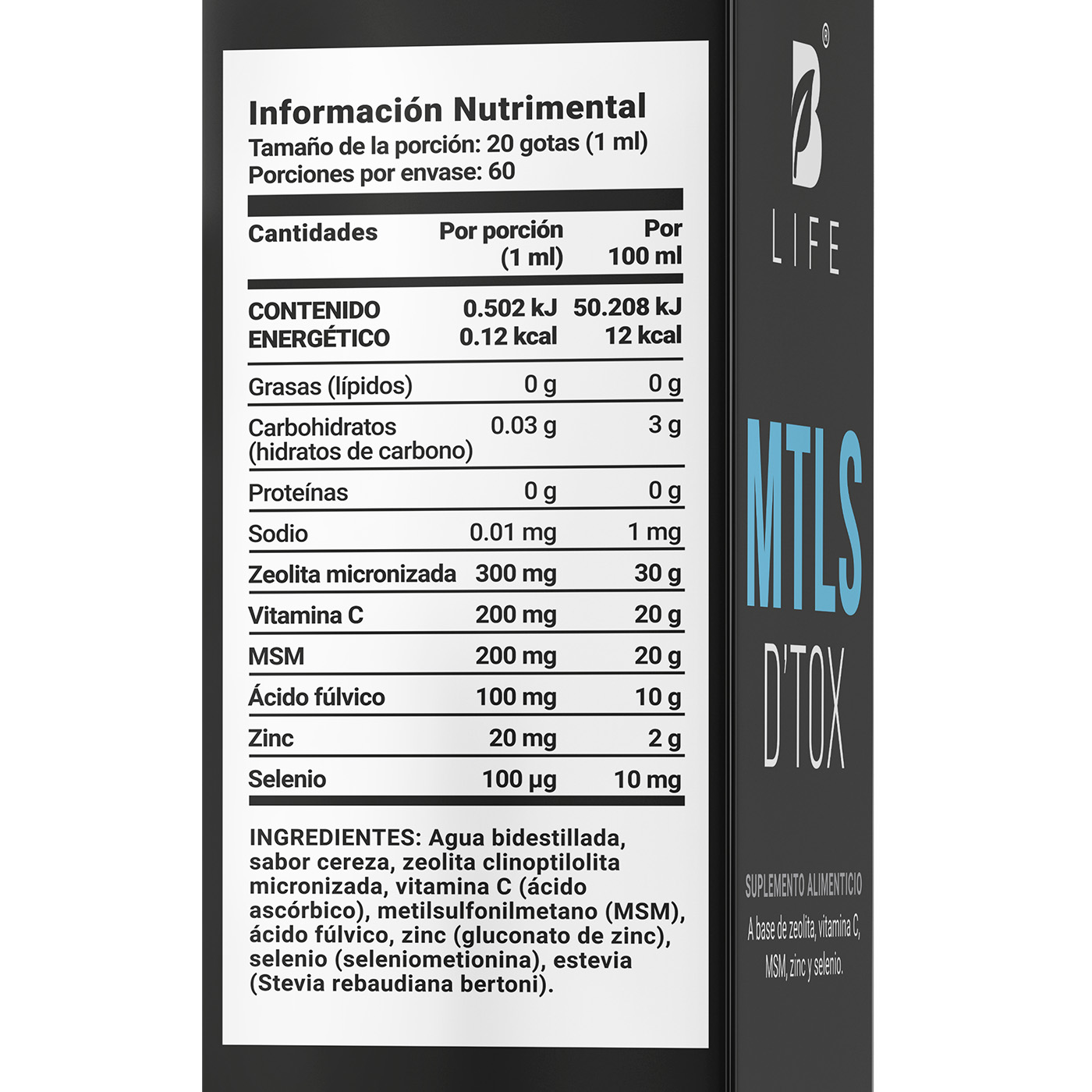 Foto 3 pulgar | Mezcla De Zeolita, Vitamina C, Msm Y Ácido Fúlvico | Gotas 60 Tomas | Desintoxicación De Metales Pesados | M