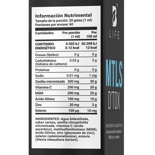 Foto 2 | Mezcla De Zeolita, Vitamina C, Msm Y Ácido Fúlvico | Gotas 60 Tomas | Desintoxicación De Metales Pesados | M