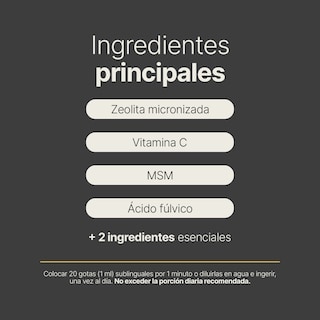 Foto 4 | Mezcla De Zeolita, Vitamina C, Msm Y Ácido Fúlvico | Gotas 60 Tomas | Desintoxicación De Metales Pesados | M
