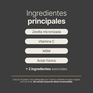 Foto 7 | Mezcla De Zeolita, Vitamina C, Msm Y Ácido Fúlvico | Gotas 60 Tomas | Desintoxicación De Metales Pesados | M