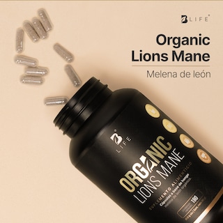 Foto 4 | Hongo Melena De León | 100% Orgánico 1000 Mg Por Porción | 180 Cápsulas. Organic Lions Mane B Life.