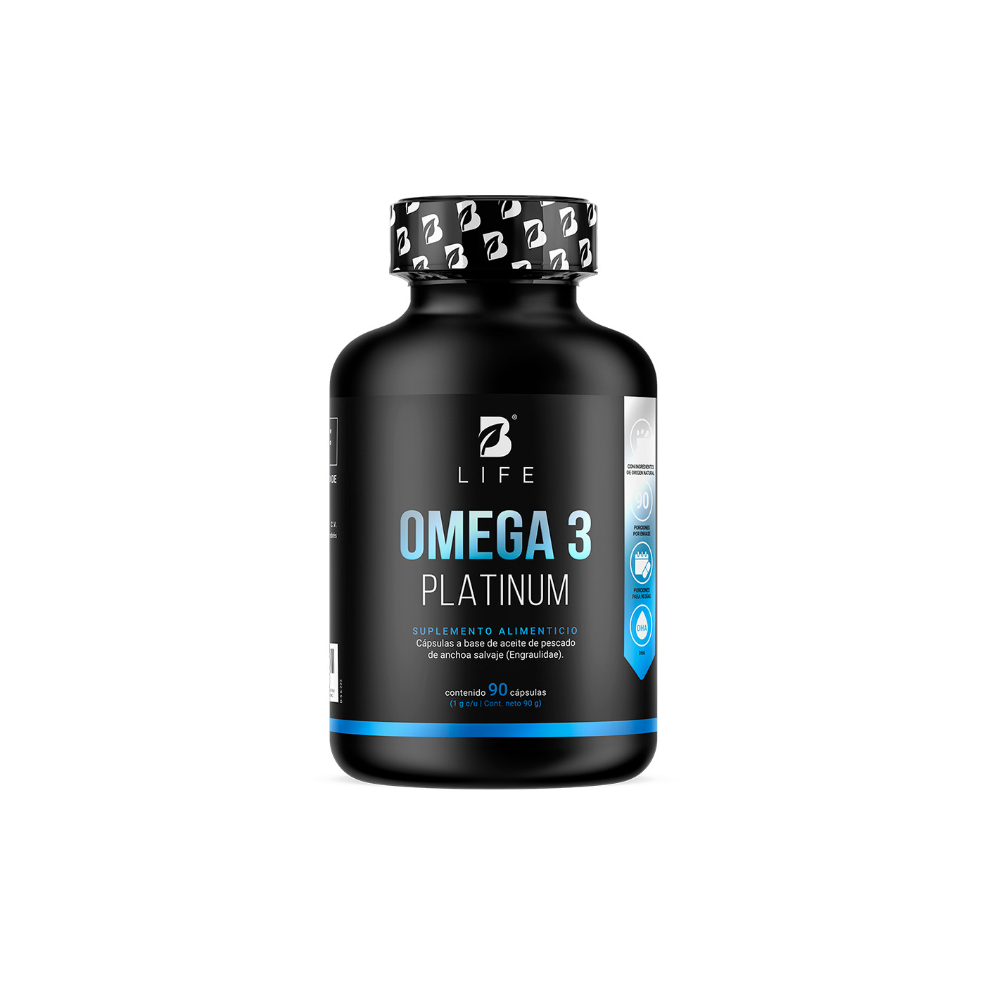 Foto 2 pulgar | Suplementos B Life Omega 3 Platinum 90 Cápsulas 1000 mg de Aceite de Anchoa Salvaje sin Metales Pesado