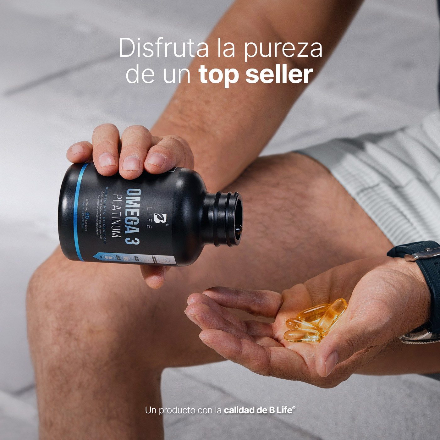 Foto 4 pulgar | Suplementos B Life Omega 3 Platinum 90 Cápsulas 1000 mg de Aceite de Anchoa Salvaje sin Metales Pesado