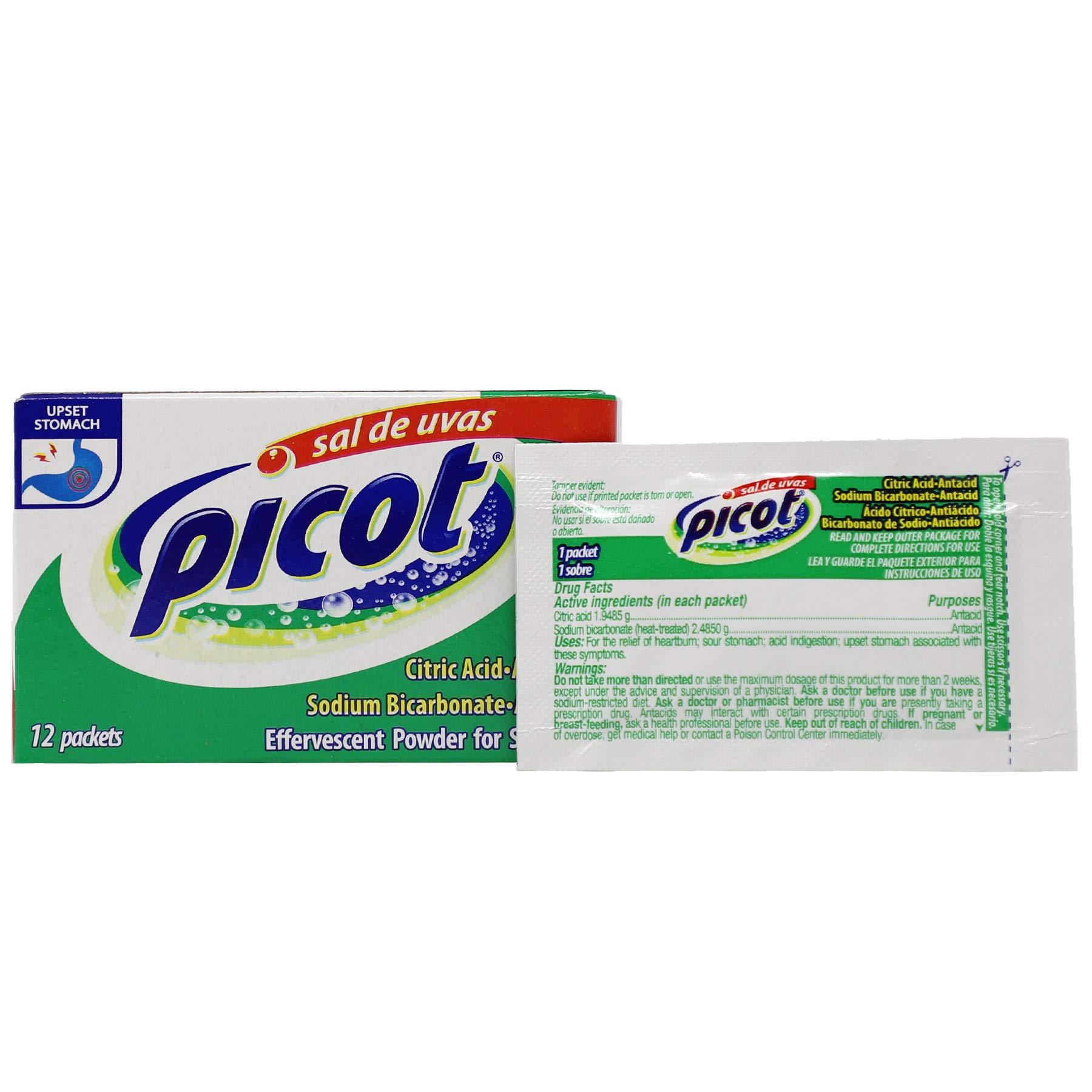 Solución En Polvo Efervescente Sal De Uvas Picot 5 Ml X 12 - Venta Internacional.