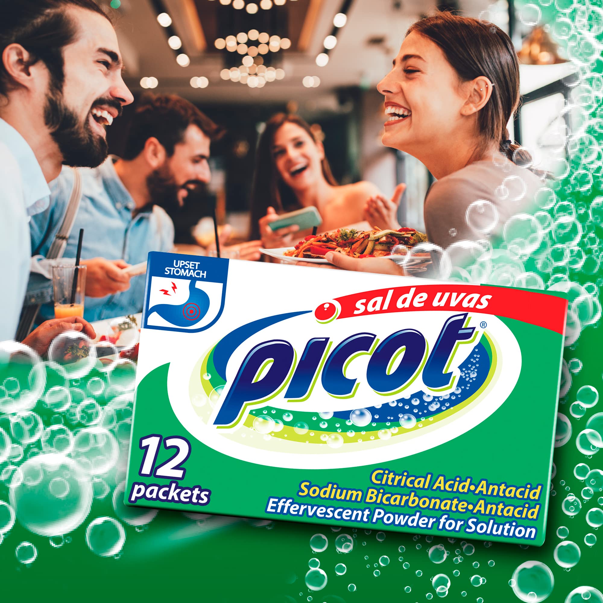 Foto 2 | Solución En Polvo Efervescente Sal De Uvas Picot 5 Ml X 12 - Venta Internacional.