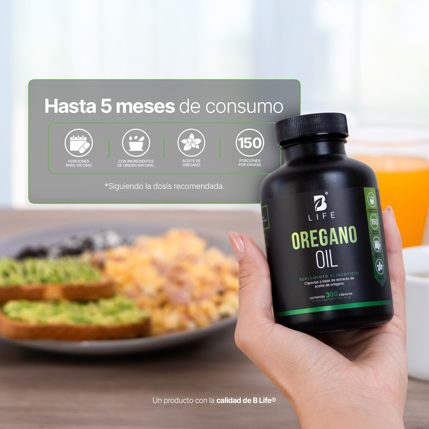 Foto 8 pulgar | Suplemento Alimenticio Aceite de Orégano B Life con Vitamina C 300 cápsulas