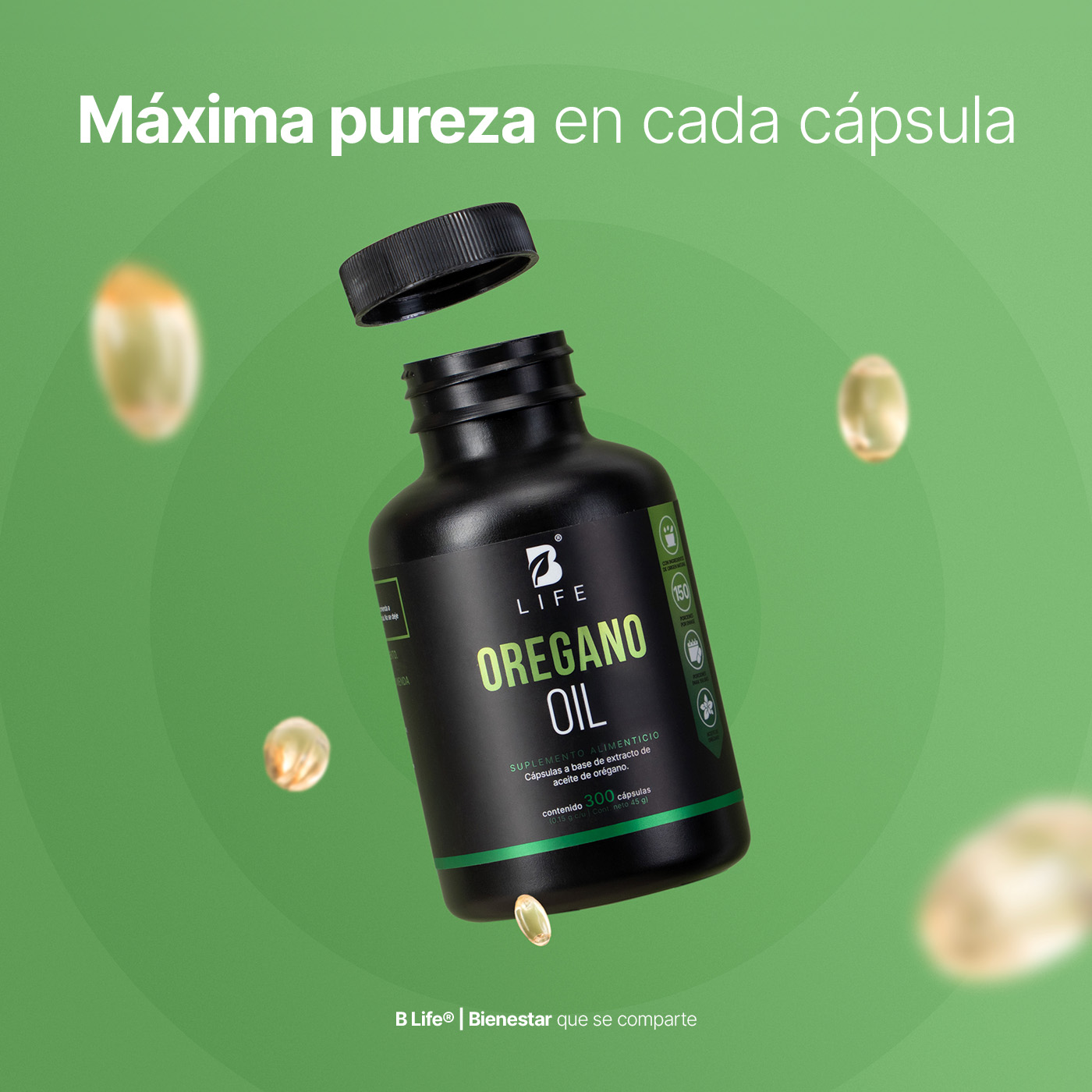 Foto 9 pulgar | Suplemento Alimenticio Aceite de Orégano B Life con Vitamina C 300 cápsulas