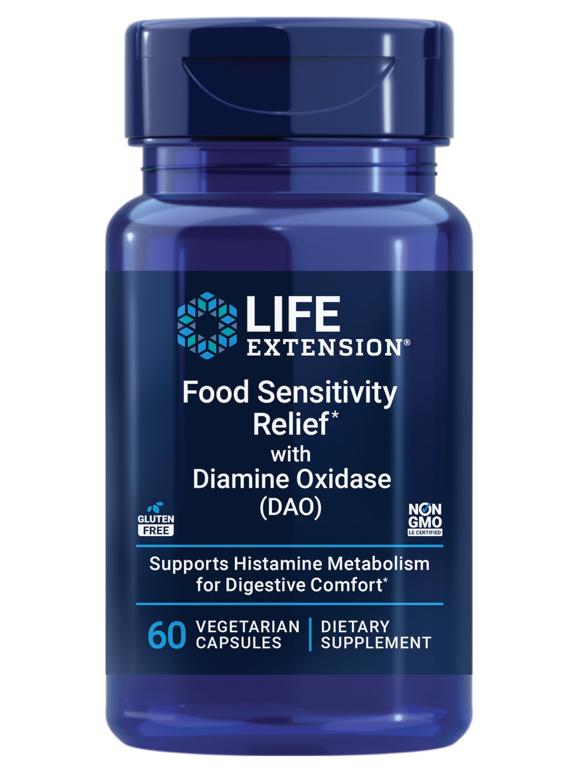 Suplemento Life Extension Para Aliviar La Sensibilidad Alimentaria, 60 Cápsulas - Venta Internacional.