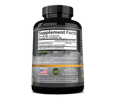 Foto 6 | Cápsulas De Carbón Activado Naturalife Labs, 1200 Mg, 100% Veganas - Venta Internacional.