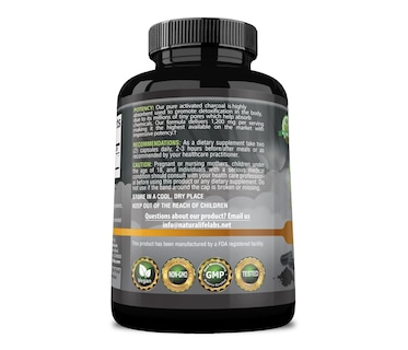 Foto 7 | Cápsulas De Carbón Activado Naturalife Labs, 1200 Mg, 100% Veganas - Venta Internacional.