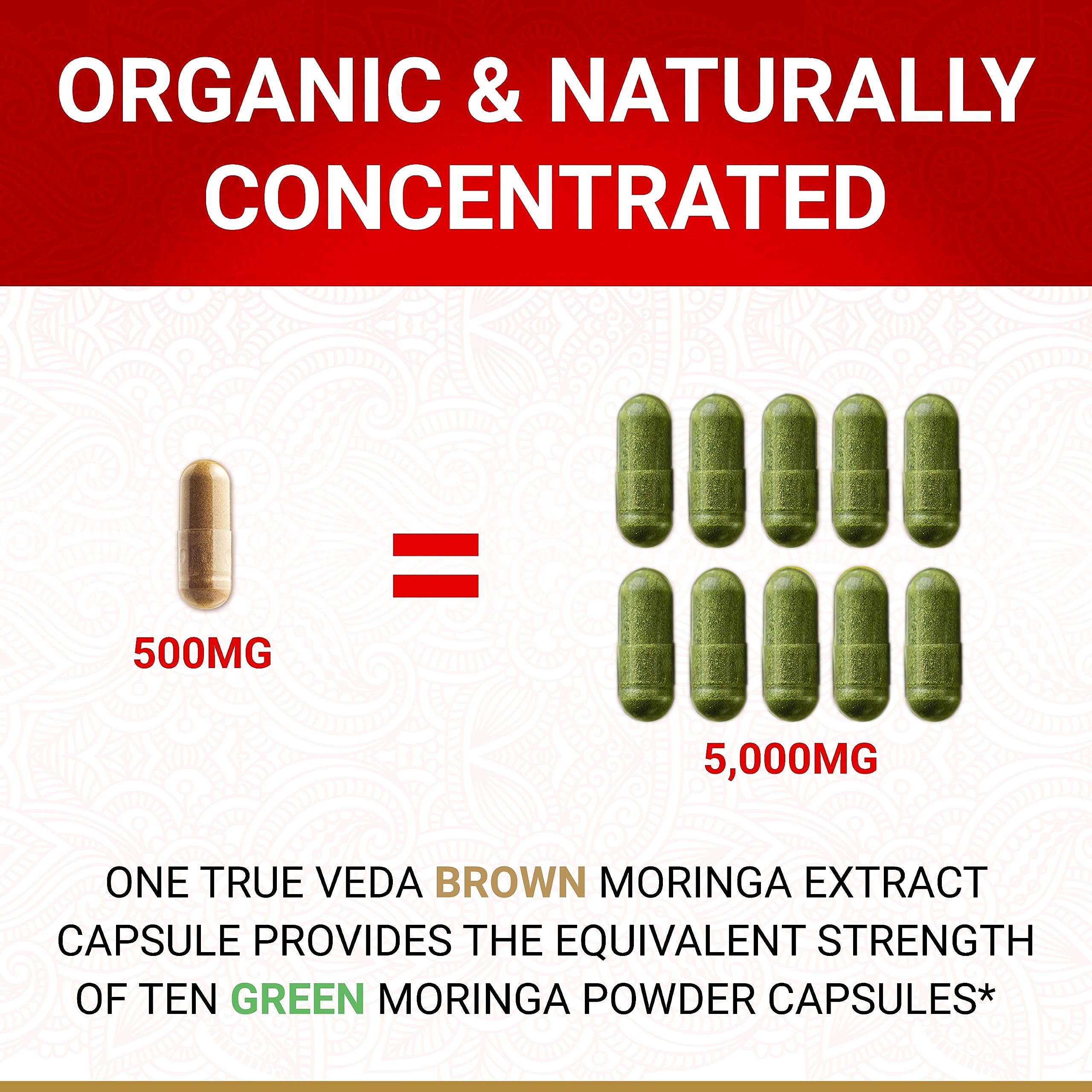 Foto 4 pulgar | Suplemento True Veda, Cápsulas Orgánicas De Moringa Oleifera, 60 Píldoras - Venta Internacional.