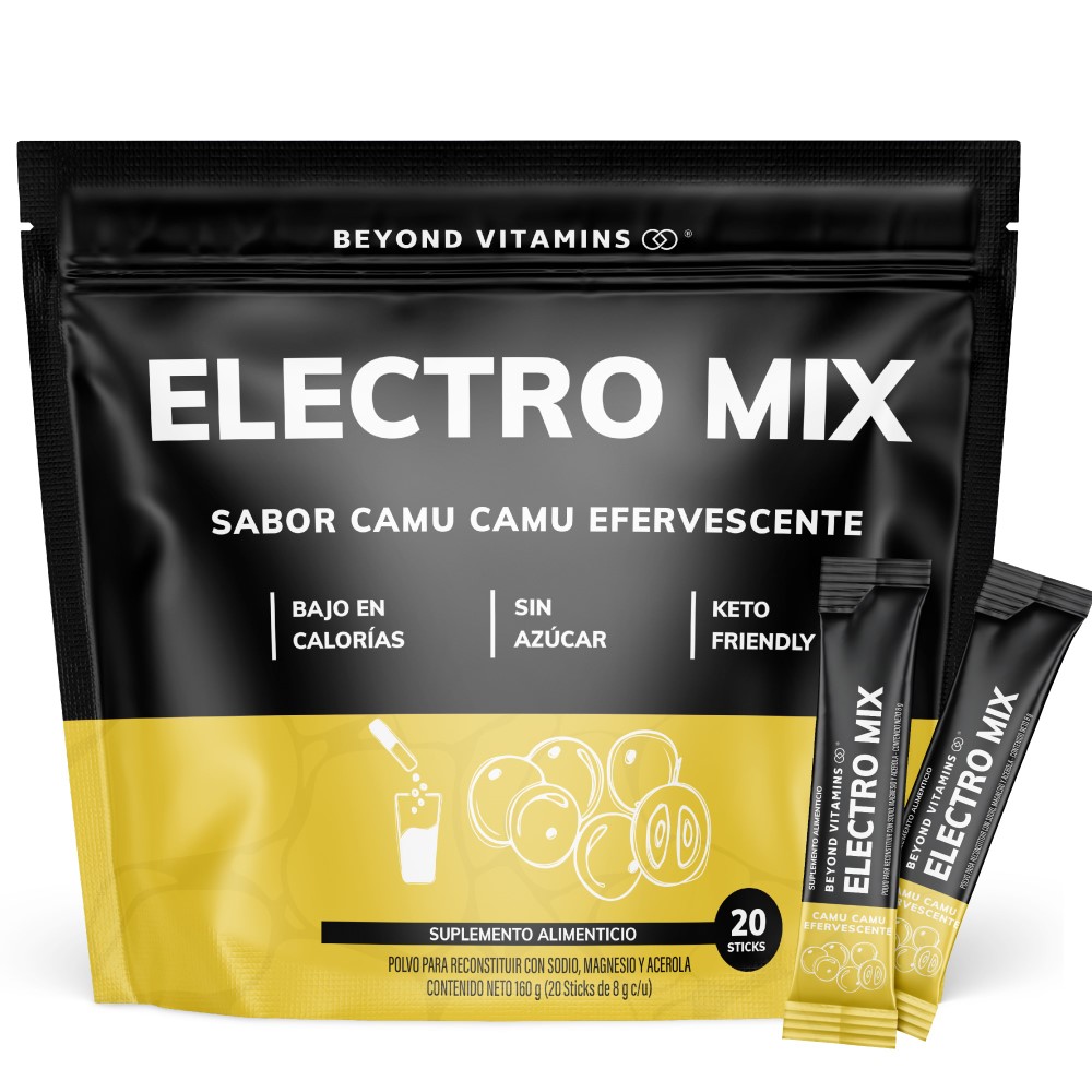 Foto 1 | Suplemento Alimenticio Beyond Vitamins Electrolitos Sin Azúcar En Polvo Camu Camu Efervescente 20 Sticks