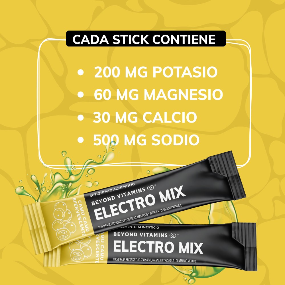 Foto 3 pulgar | Suplemento Alimenticio Beyond Vitamins Electrolitos Sin Azúcar En Polvo Camu Camu Efervescente 20 Sticks