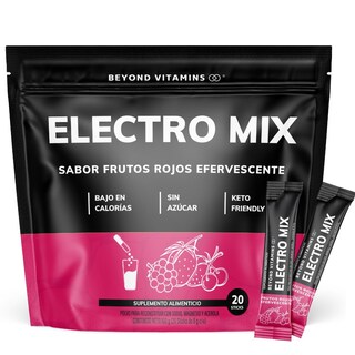 Foto 1 | Suplemento Alimenticio Beyond Vitamins Electrolitos Sin Azúcar En Polvo Frutos Rojos Efervescente 20 Sticks