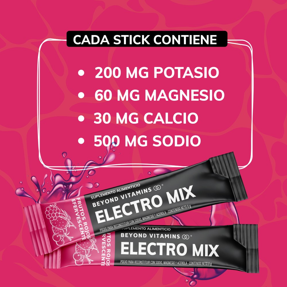 Foto 3 pulgar | Suplemento Alimenticio Beyond Vitamins Electrolitos Sin Azúcar En Polvo Frutos Rojos Efervescente 20 Sticks