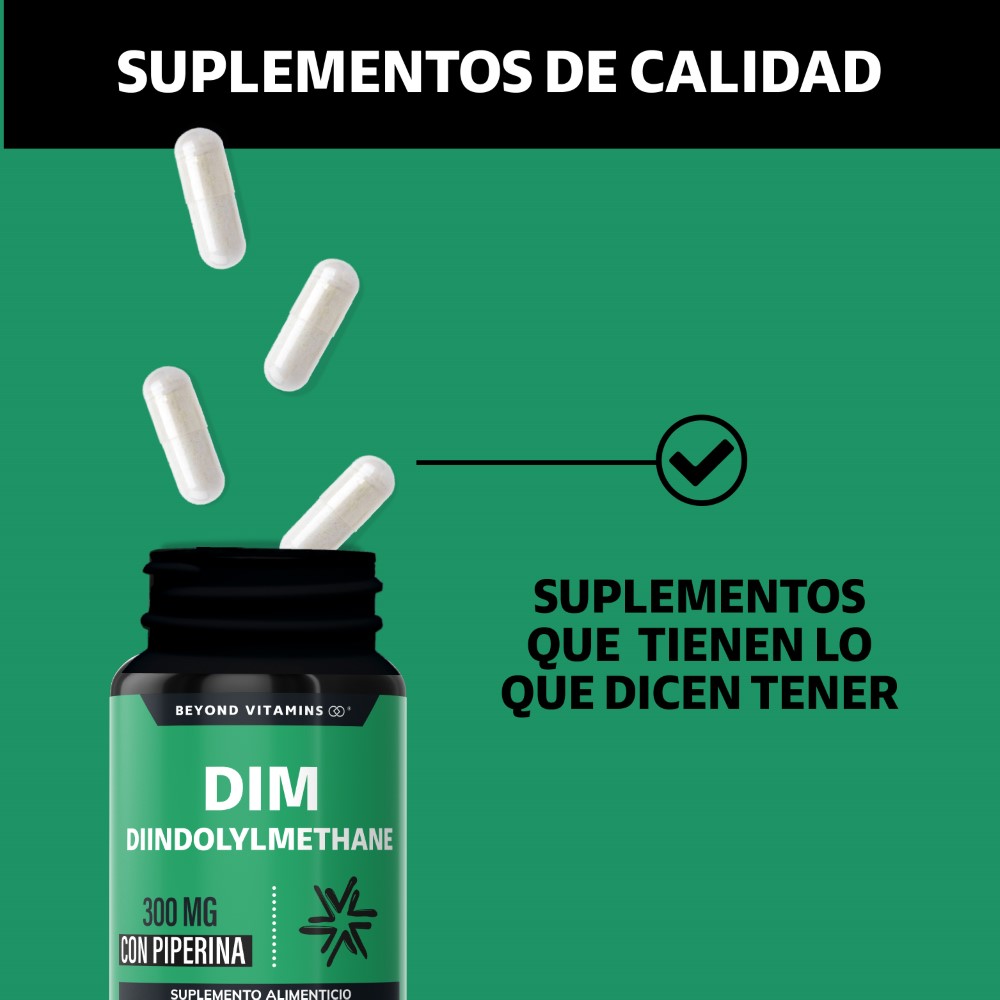 Foto 5 pulgar | Suplemento Alimenticio Beyond Vitamins Diindolilmetano Avanzado Con Piperina 60 Cápsulas