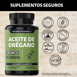 Foto 2 | Suplemento Alimenticio Beyond Vitamins Aceite De Oregano Orgánico Natural Con Carvacrol 180 Cápsulas